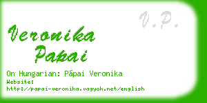 veronika papai business card