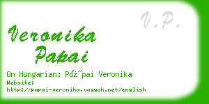 veronika papai business card